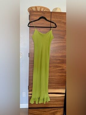 Reformation - Slip Dress with Ruffle, Size 10